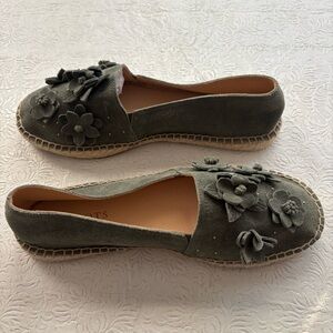 Talbots Izzy Suede Espadrille Flats, Size 7.5